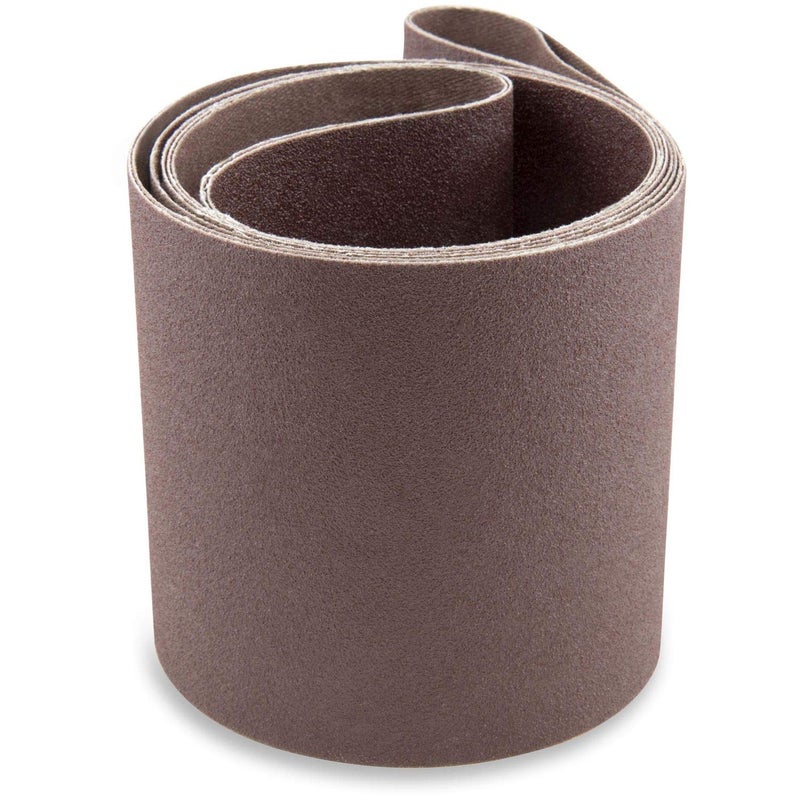 Red Label Abrasives أحزمة صنفرة متعددة الاستخدامات من أكسيد الألمنيوم 80 حبيبة 6 × 89 بوصة من ريد ليبل للأخشاب، الجلد، المطاط، البلاستيك والأعمال المعدنية الخفيفة، ورق صنفرة آلة الحزام 2 عبوة - Image 2